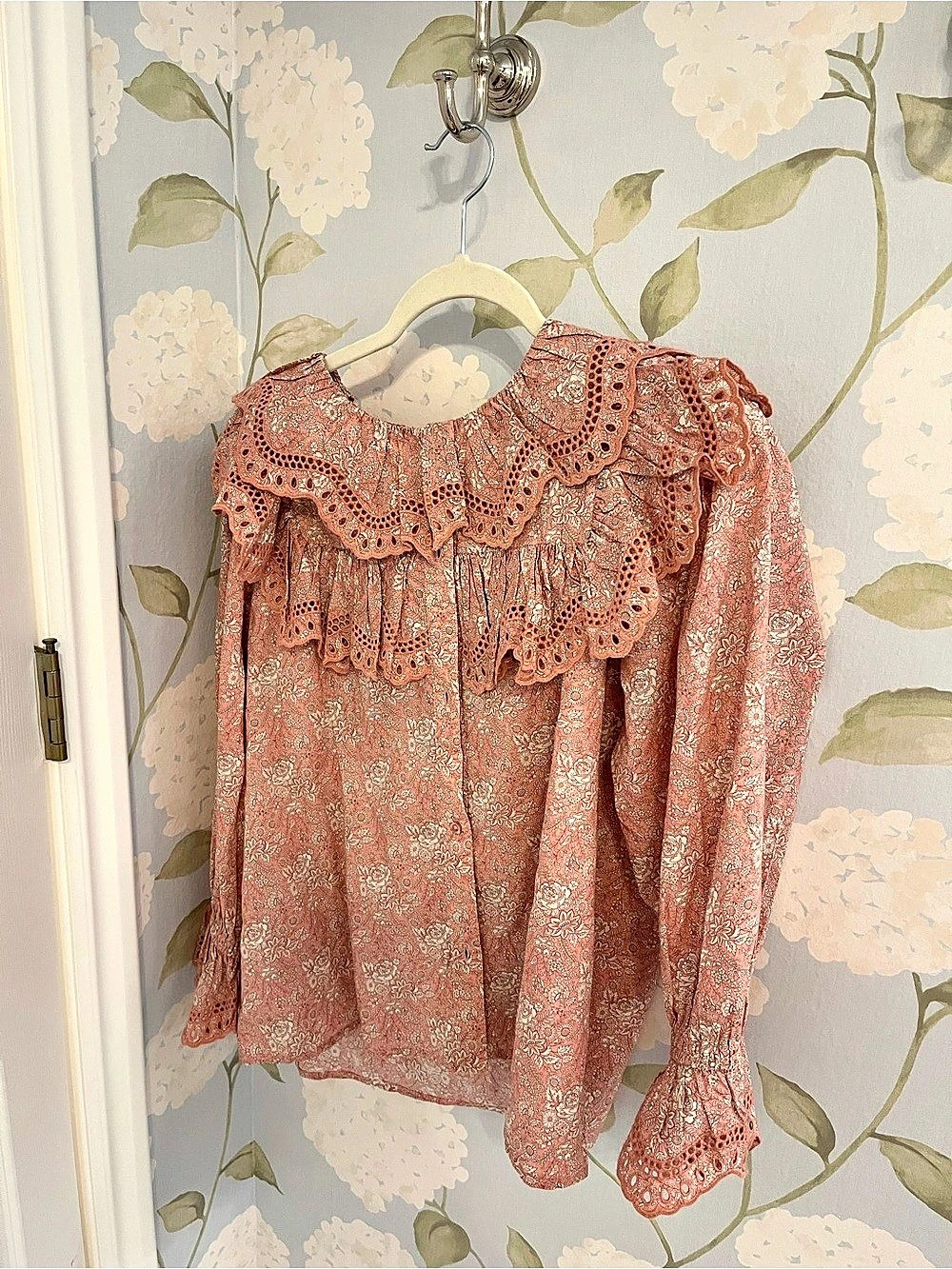 Loeffler Randall Pink Floral Lace Blouse